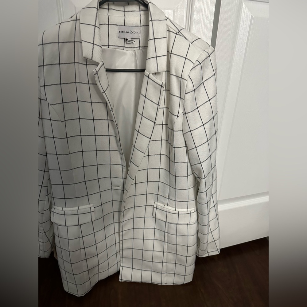 White and Black Blazer
